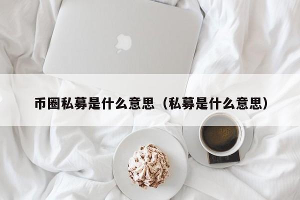 币圈私募是什么意思（私募是什么意思）