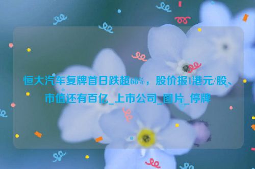 恒大汽车复牌首日跌超68%，股价报1港元/股、市值还有百亿_上市公司_图片_停牌