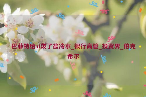 巴菲特给AI泼了盆冷水_银行高管_投资界_伯克希尔