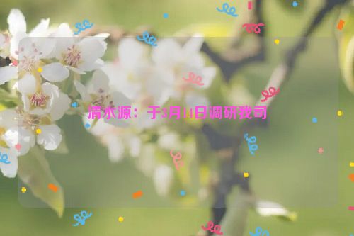 清水源：于3月14日调研我司