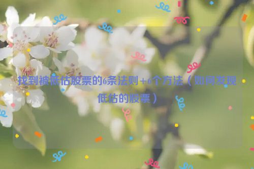 找到被低估股票的6条法则+6个方法（如何发现低估的股票）