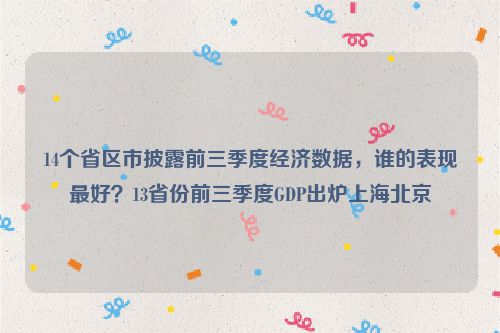 14个省区市披露前三季度经济数据，谁的表现最好？13省份前三季度GDP出炉上海北京