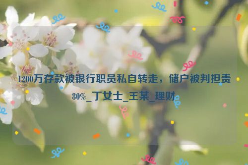 1200万存款被银行职员私自转走，储户被判担责80%_丁女士_王某_理财