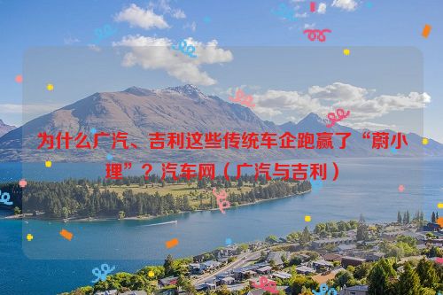 为什么广汽、吉利这些传统车企跑赢了“蔚小理”？汽车网（广汽与吉利）