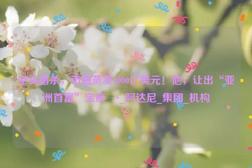 空头猎杀，市值蒸发1000亿美元！他，让出“亚洲首富”宝座 →_阿达尼_集团_机构