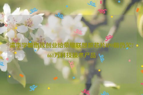 清华学霸借钱创业给荣耀联想做芯片IPO前仍欠7661万科技技术产品