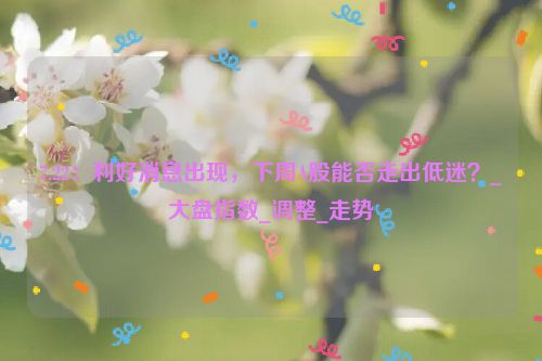 7.22：利好消息出现，下周A股能否走出低迷？_大盘指数_调整_走势