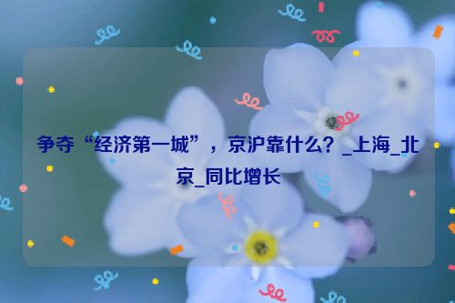 争夺“经济第一城”，京沪靠什么？_上海_北京_同比增长