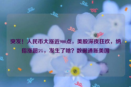 突发！人民币大涨近900点，美股深夜狂欢，纳指涨超5%，发生了啥？数据通胀美国