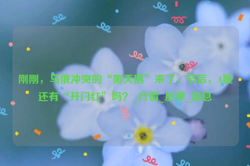 刚刚，乌俄冲突的“黑天鹅”来了，节后，A股还有“开门红”吗？_行情_反弹_消息