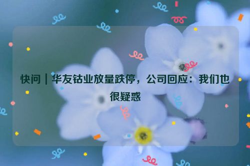 快问｜华友钴业放量跌停，公司回应：我们也很疑惑