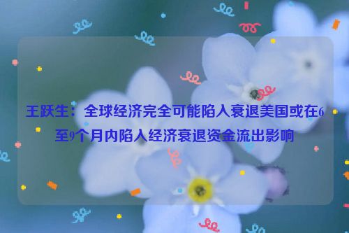 王跃生：全球经济完全可能陷入衰退美国或在6至9个月内陷入经济衰退资金流出影响