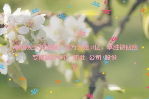 A股再现天价离婚！女方分走34亿，卓胜微回应变相减持争议_唐壮_公司_股份