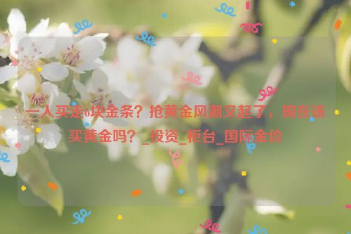 一人买走6块金条？抢黄金风潮又起了，现在该买黄金吗？_投资_柜台_国际金价