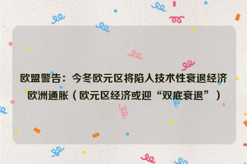 欧盟警告：今冬欧元区将陷入技术性衰退经济欧洲通胀（欧元区经济或迎“双底衰退”）