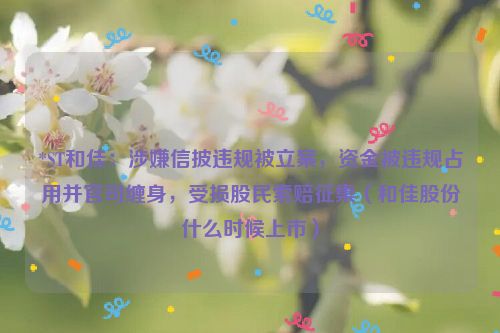 *ST和佳：涉嫌信披违规被立案，资金被违规占用并官司缠身，受损股民索赔征集（和佳股份什么时候上市）