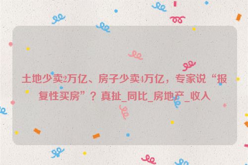 土地少卖2万亿、房子少卖4万亿，专家说“报复性买房”？真扯_同比_房地产_收入