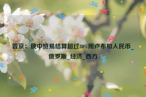 普京：俄中贸易结算超过80%用卢布和人民币_俄罗斯_经济_西方