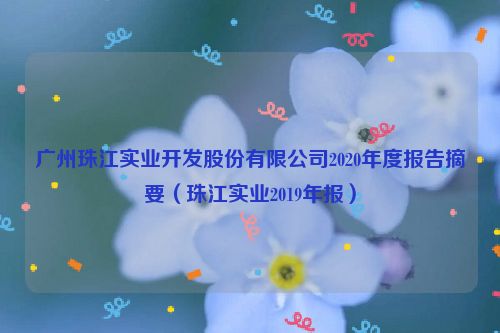 广州珠江实业开发股份有限公司2020年度报告摘要（珠江实业2019年报）