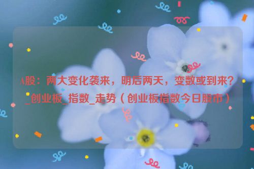 A股：两大变化袭来，明后两天，变数或到来？_创业板_指数_走势（创业板指数今日股市）